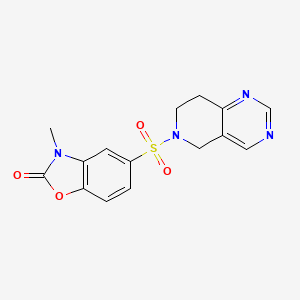 molecular formula C15H14N4O4S B3020875 5-((7,8-dihydropyrido[4,3-d]pyrimidin-6(5H)-yl)sulfonyl)-3-methylbenzo[d]oxazol-2(3H)-one CAS No. 1797085-71-2