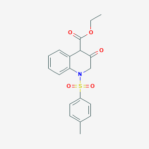 Ethyl 1-(4-methylphenyl)sulfonyl-3-oxo-2,4-dihydroquinoline-4-carboxylate