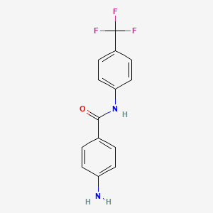 molecular formula C14H11F3N2O B3020881 4-Amino-N-[4-(trifluoromethyl)phenyl]benzamide CAS No. 1011244-72-6