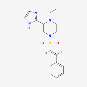 1-Ethyl-2-(1H-imidazol-2-yl)-4-[(E)-2-phenylethenyl]sulfonylpiperazine