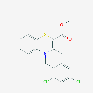 molecular formula C19H17Cl2NO2S B3020887 ethyl 4-(2,4-dichlorobenzyl)-3-methyl-4H-1,4-benzothiazine-2-carboxylate CAS No. 339098-13-4