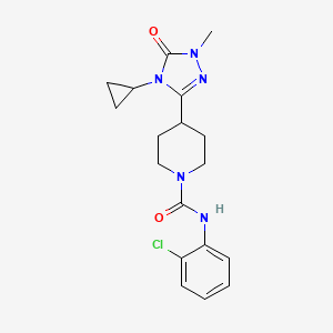 B3020897 N-(2-Chlorophenyl)-4-(4-cyclopropyl-1-methyl-5-oxo-1,2,4-triazol-3-yl)piperidine-1-carboxamide CAS No. 1797260-73-1