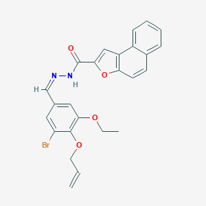 molecular formula C25H21BrN2O4 B302090 N'-[4-(allyloxy)-3-bromo-5-ethoxybenzylidene]naphtho[2,1-b]furan-2-carbohydrazide 