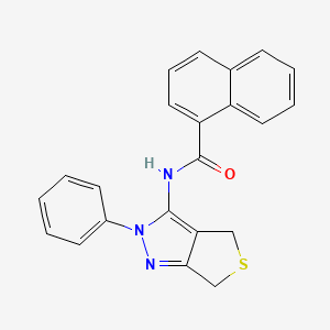 molecular formula C22H17N3OS B3020900 N-(2-phenyl-4,6-dihydro-2H-thieno[3,4-c]pyrazol-3-yl)-1-naphthamide CAS No. 392255-03-7