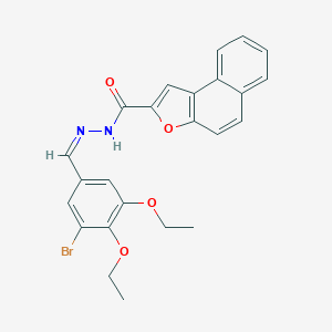 molecular formula C24H21BrN2O4 B302091 N'-(3-bromo-4,5-diethoxybenzylidene)naphtho[2,1-b]furan-2-carbohydrazide 