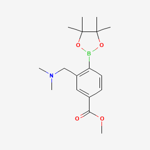B3020911 2-Dimethylaminomethyl-4-(methoxycarbonyl)phenylboronic acid pinacol ester CAS No. 2377607-56-0