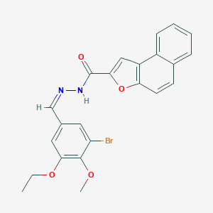 molecular formula C23H19BrN2O4 B302092 N'-(3-bromo-5-ethoxy-4-methoxybenzylidene)naphtho[2,1-b]furan-2-carbohydrazide 