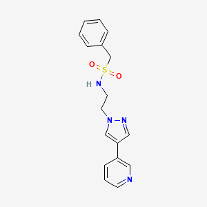 1-phenyl-N-{2-[4-(pyridin-3-yl)-1H-pyrazol-1-yl]ethyl}methanesulfonamide