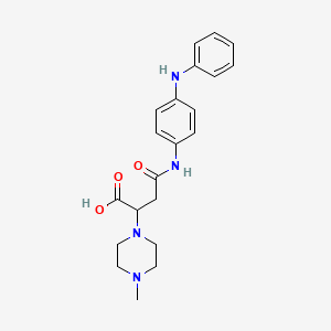 molecular formula C21H26N4O3 B3020932 2-(4-Methylpiperazin-1-yl)-4-oxo-4-((4-(phenylamino)phenyl)amino)butanoic acid CAS No. 899964-31-9