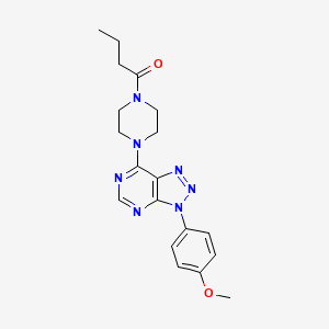 molecular formula C19H23N7O2 B3020934 1-(4-(3-(4-methoxyphenyl)-3H-[1,2,3]triazolo[4,5-d]pyrimidin-7-yl)piperazin-1-yl)butan-1-one CAS No. 920371-62-6