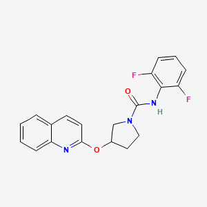 molecular formula C20H17F2N3O2 B3020946 N-(2,6-difluorophenyl)-3-(quinolin-2-yloxy)pyrrolidine-1-carboxamide CAS No. 2034616-51-6