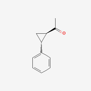 molecular formula C11H12O B3020949 1-[(1R,2R)-2-phenylcyclopropyl]ethanone CAS No. 14063-86-6; 212066-31-4