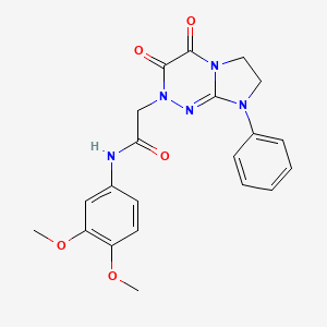N-(3,4-dimethoxyphenyl)-2-(3,4-dioxo-8-phenyl-3,4,7,8-tetrahydroimidazo[2,1-c][1,2,4]triazin-2(6H)-yl)acetamide