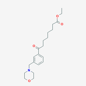 Ethyl 8-[3-(morpholin-4-ylmethyl)phenyl]-8-oxooctanoate