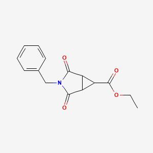 molecular formula C15H15NO4 B3020959 Ethyl 3-benzyl-2,4-dioxo-3-azabicyclo[3.1.0]hexane-6-carboxylate CAS No. 146726-13-8