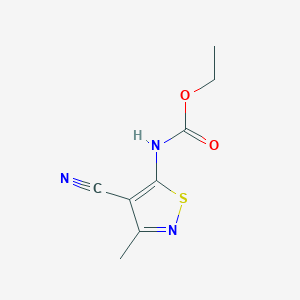 molecular formula C8H9N3O2S B3020975 Ethyl 4-cyano-3-methylisothiazol-5-ylcarbamate CAS No. 1092289-59-2