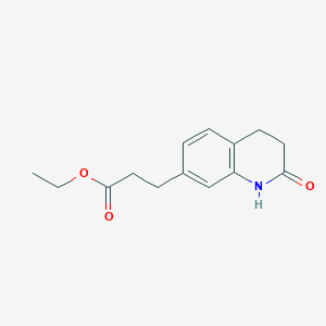 molecular formula C14H17NO3 B3020977 Ethyl 3-(2-oxo-1,2,3,4-tetrahydroquinolin-7-yl)propanoate CAS No. 681464-19-7