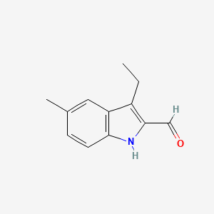 molecular formula C12H13NO B3020997 3-ethyl-5-methyl-1H-indole-2-carbaldehyde CAS No. 1134334-33-0
