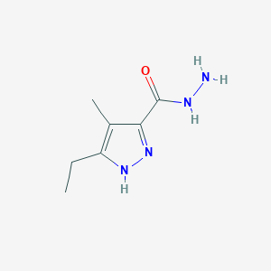 molecular formula C7H12N4O B3020999 3-ethyl-4-methyl-1H-pyrazole-5-carbohydrazide CAS No. 1397196-51-8