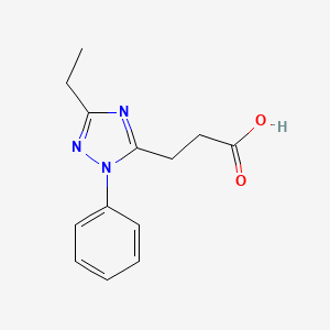 molecular formula C13H15N3O2 B3021005 3-(3-ethyl-1-phenyl-1H-1,2,4-triazol-5-yl)propanoic acid CAS No. 1142209-71-9