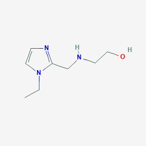 molecular formula C8H15N3O B3021006 2-[(1-乙基-1H-咪唑-2-基甲基)-氨基]-乙醇 CAS No. 920478-75-7