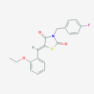 molecular formula C19H16FNO3S B302101 5-(2-Ethoxybenzylidene)-3-(4-fluorobenzyl)-1,3-thiazolidine-2,4-dione 