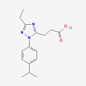molecular formula C16H21N3O2 B3021010 3-[3-ethyl-1-(4-isopropylphenyl)-1H-1,2,4-triazol-5-yl]propanoic acid CAS No. 1142202-64-9
