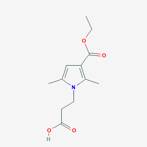 molecular formula C12H17NO4 B3021013 3-[3-(ethoxycarbonyl)-2,5-dimethyl-1H-pyrrol-1-yl]propanoic acid CAS No. 876294-66-5