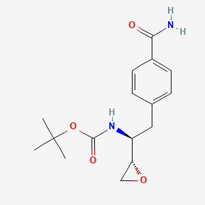 molecular formula C16H22N2O4 B3021017 tert-Butyl ((S)-2-(4-carbamoylphenyl)-1-((S)-oxiran-2-yl)ethyl)carbamate CAS No. 1217673-66-9