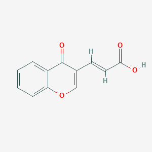 molecular formula C12H8O4 B3021056 (E)-3-(4-oxo-4H-chromen-3-yl)acrylic acid CAS No. 42059-58-5