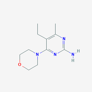 molecular formula C11H18N4O B3021060 5-乙基-4-甲基-6-(4-吗啉基)-2-嘧啶胺 CAS No. 424813-05-8