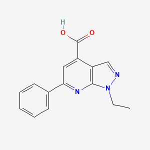 1-ethyl-6-phenyl-1H-pyrazolo[3,4-b]pyridine-4-carboxylic acid