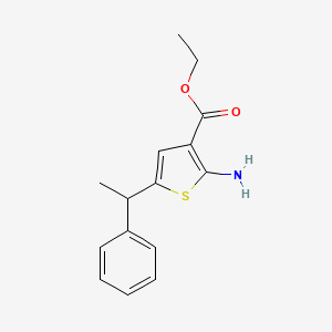 Ethyl 2-amino-5-(1-phenylethyl)thiophene-3-carboxylate