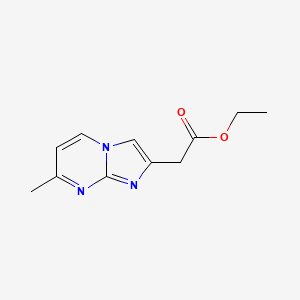 molecular formula C11H13N3O2 B3021067 Ethyl 2-(7-methylimidazo[1,2-a]pyrimidin-2-yl)acetate CAS No. 61830-69-1
