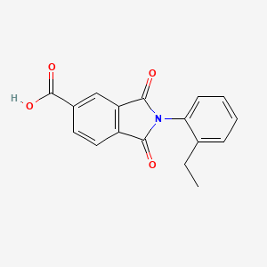 molecular formula C17H13NO4 B3021068 2-(2-Ethylphenyl)-1,3-dioxoisoindoline-5-carboxylic acid CAS No. 690671-26-2
