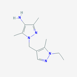 molecular formula C12H19N5 B3021076 1-[(1-ethyl-5-methyl-1H-pyrazol-4-yl)methyl]-3,5-dimethyl-1H-pyrazol-4-amine CAS No. 956441-02-4