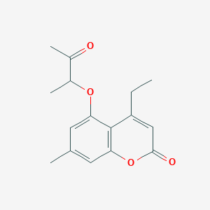 molecular formula C16H18O4 B3021079 4-Ethyl-7-methyl-5-(1-methyl-2-oxopropoxy)-2H-chromen-2-one CAS No. 307546-52-7