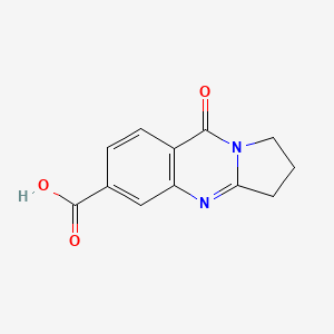 molecular formula C12H10N2O3 B3021103 9-Oxo-1,2,3,9-tetrahydro-pyrrolo[2,1-b]quinazoline-6-carboxylic acid CAS No. 55762-24-8