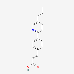 molecular formula C17H17NO2 B3021106 3-[4-(5-Propylpyridin-2-yl)phenyl]prop-2-enoic acid CAS No. 302602-33-1