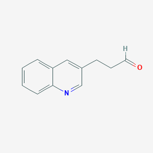 molecular formula C12H11NO B3021110 3-(Quinolin-3-yl)propanal CAS No. 439107-12-7