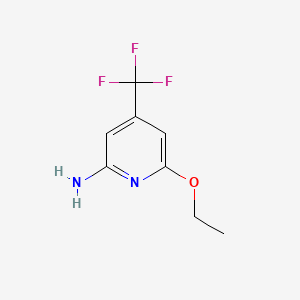 molecular formula C8H9F3N2O B3021129 6-Ethoxy-4-(trifluoromethyl)pyridin-2-amine CAS No. 117519-18-3