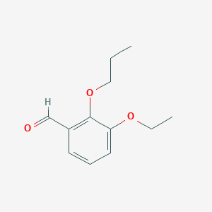 molecular formula C12H16O3 B3021130 3-Ethoxy-2-propoxybenzaldehyde CAS No. 100256-89-1