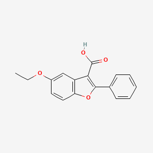 molecular formula C17H14O4 B3021153 5-Ethoxy-2-phenyl-1-benzofuran-3-carboxylic acid CAS No. 300674-08-2