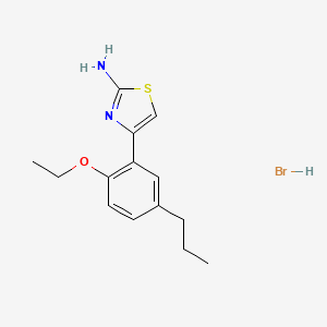 molecular formula C14H19BrN2OS B3021180 4-(2-Ethoxy-5-propylphenyl)-1,3-thiazol-2-ylamine hydrobromide CAS No. 1049754-16-6