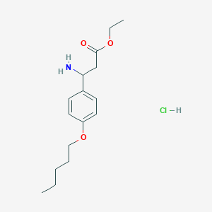 molecular formula C16H26ClNO3 B3021187 Ethyl 3-amino-3-[4-(pentyloxy)phenyl]propanoate hydrochloride CAS No. 1049735-51-4