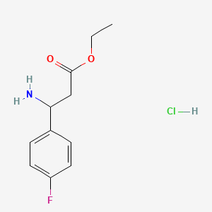 molecular formula C11H15ClFNO2 B3021192 Ethyl 3-amino-3-(4-fluorophenyl)propanoate hydrochloride CAS No. 190190-83-1