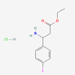 molecular formula C11H15ClINO2 B3021193 盐酸 3-氨基-3-(4-碘苯基)丙酸乙酯 CAS No. 502842-21-9