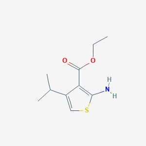 molecular formula C10H15NO2S B3021194 Ethyl 2-amino-4-isopropylthiophene-3-carboxylate CAS No. 72965-16-3