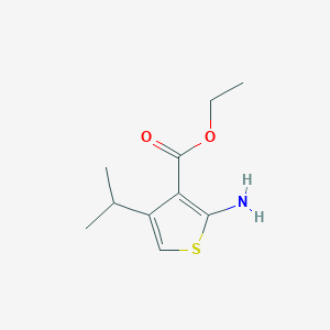 molecular formula C10H15NO2S B3021194 2-氨基-4-异丙基噻吩-3-羧酸乙酯 CAS No. 72965-16-3