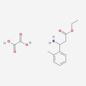 molecular formula C14H19NO6 B3021195 Ethyl 3-amino-3-(2-methylphenyl)propanoate oxalate CAS No. 502842-10-6